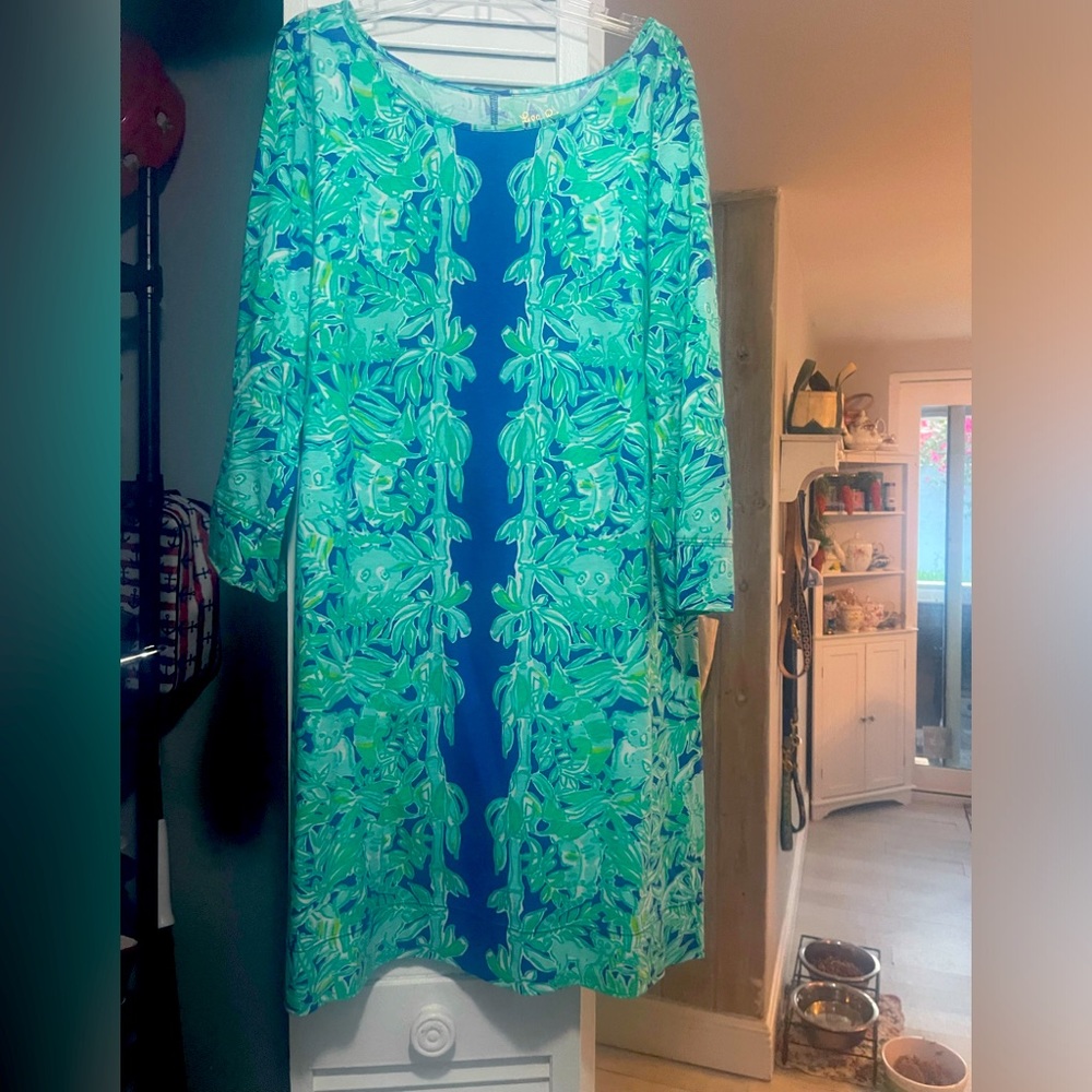 Lilly Pulitzer cotton dress with panda detailing, excellent condition size lrg